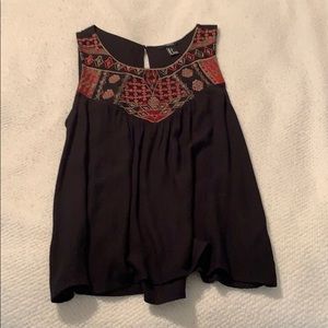 Black flow-y shirt with accents